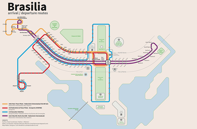 Brasilia Transport Map and Guide
